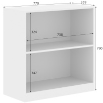 Стеллаж низкий широкий Simple SR-2W Дуб Юкон Модерн 770×359×790