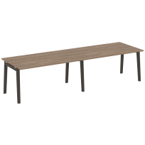 Onix Wood Стол переговорный (2 столешницы) OW.PRG-2.4 Белый бриллиант/Дуб светлый/Белый металл 3160*980*750 Onix Wood Стол переговорный (2 столешницы) OW.PRG-2.4 Белый бриллиант/Дуб светлый/Белый металл 3160*980*750