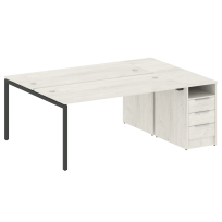 Metal System Quattro Р. ст. с тумбой на П-образном м/к 40БП.РС-СТП-2.4 Акация/Антрацит металл 2012*1475*750 Metal System Quattro Р. ст. с тумбой на П-образном м/к 40БП.РС-СТП-2.4 Акация/Антрацит металл 2012*1475*750
