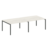 Metal System Quattro Перег. стол (2 столешницы) на П-образном м/к 40БП.ПРГ-2.3 Акация/Антрацит металл 2800*1235*750 Metal System Quattro Перег. стол (2 столешницы) на П-образном м/к 40БП.ПРГ-2.3 Акация/Антрацит металл 2800*1235*750