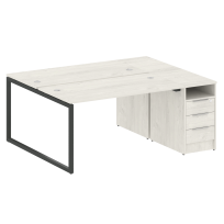 Metal System Quattro Р. ст. с тумбой на О-образном м/к 40БО.РС-СТП-2.3 Акация/Антрацит металл 1812*1475*750 Metal System Quattro Р. ст. с тумбой на О-образном м/к 40БО.РС-СТП-2.3 Акация/Антрацит металл 1812*1475*750