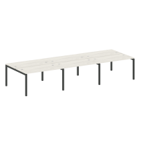 Metal System Quattro Р. ст. на 6 раб. места на П-образном м/к 50БП.СМ-6.3 Акация/Антрацит металл 4200*1475*750 Metal System Quattro Р. ст. на 6 раб. места на П-образном м/к 50БП.СМ-6.3 Акация/Антрацит металл 4200*1475*750