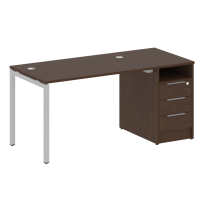 Metal System Quattro Р. ст. с тумбой на П-образном м/к 40БП.РС-СТП-1.2 Акация/Антрацит металл 1612*720*750 Metal System Quattro Р. ст. с тумбой на П-образном м/к 40БП.РС-СТП-1.2 Акация/Антрацит металл 1612*720*750