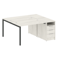 Metal System Quattro Р. ст. с тумбой на П-образном м/к 40БП.РС-СТП-2.2 Акация/Антрацит металл 1612*1475*750 Metal System Quattro Р. ст. с тумбой на П-образном м/к 40БП.РС-СТП-2.2 Акация/Антрацит металл 1612*1475*750