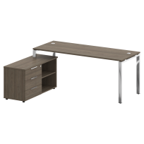 Metal System Direct Стол руководителя с тумбой левый БГ.СРТ-5.7 (L) Акация/Нерж. сталь 1900*1520*750 Metal System Direct Стол руководителя с тумбой левый БГ.СРТ-5.7 (L) Акация/Нерж. сталь 1900*1520*750