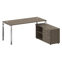 Metal System Direct Стол руководителя с тумбой правый БГ.СРТ-4.7 (R) Акация/Нерж. сталь 1700*1520*750 Metal System Direct Стол руководителя с тумбой правый БГ.СРТ-4.7 (R) Акация/Нерж. сталь 1700*1520*750