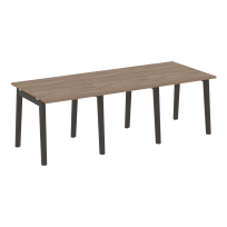Onix Wood Стол переговорный (3 столешницы) OW.PRG-3.0 Белый бриллиант/Дуб светлый/Белый металл 2340*980*750 Onix Wood Стол переговорный (3 столешницы) OW.PRG-3.0 Белый бриллиант/Дуб светлый/Белый металл 2340*980*750