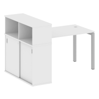 Metal System Quattro Стол офисный с шкафом-купе на П-образном м/к 50БП.РС-СШК-3.2 Т Вяз/Мокко металл 1610×1120×1098 Metal System Quattro Стол офисный с шкафом-купе на П-образном м/к 50БП.РС-СШК-3.2 Т Вяз/Мокко металл 1610×1120×1098