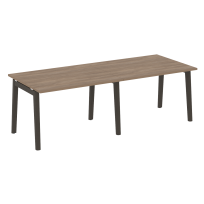 Onix Wood Стол переговорный (2 столешницы) OW.PRG-2.2 Белый бриллиант/Дуб светлый/Белый металл 2360*980*750 Onix Wood Стол переговорный (2 столешницы) OW.PRG-2.2 Белый бриллиант/Дуб светлый/Белый металл 2360*980*750