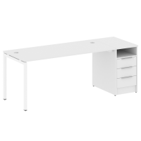 Metal System Quattro Р. ст. с тумбой на П-образном м/к 40БП.РС-СТП-1.4 Акация/Антрацит металл 2012*720*750 Metal System Quattro Р. ст. с тумбой на П-образном м/к 40БП.РС-СТП-1.4 Акация/Антрацит металл 2012*720*750