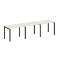Metal System Quattro Р. ст. на 3 раб. места на П-образном м/к 50БП.СМ-3.1 Акация/Антрацит металл 3000*720*750 Metal System Quattro Р. ст. на 3 раб. места на П-образном м/к 50БП.СМ-3.1 Акация/Антрацит металл 3000*720*750