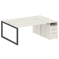 Metal System Quattro Р. ст. с тумбой на О-образном м/к 50БО.РС-СТП-2.4 Акация/Антрацит металл 2012*1475*750 Metal System Quattro Р. ст. с тумбой на О-образном м/к 50БО.РС-СТП-2.4 Акация/Антрацит металл 2012*1475*750