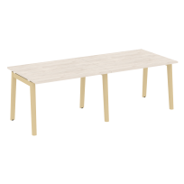 Onix Wood Стол переговорный (2 столешницы) OW.PRG-2.2 Белый бриллиант/Дуб светлый/Белый металл 2360*980*750 Onix Wood Стол переговорный (2 столешницы) OW.PRG-2.2 Белый бриллиант/Дуб светлый/Белый металл 2360*980*750