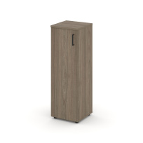 Шкаф для документов средний узкий левый с глухой дверью Style Project SN.STU-204(L) / Акация Лорка – Белый – Черные ручки / 400×400×1203 Шкаф для документов средний узкий левый с глухой дверью Style Project SN.STU-204(L) / Акация Лорка – Белый – Черные ручки / 400×400×1203