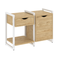Loft Тумба на регулируемых опорах наборная. Вариант №3 VR.L-TN-3.O Тиквуд тёмный/Чёрный металл 970×460×719 Loft Тумба на регулируемых опорах наборная. Вариант №3 VR.L-TN-3.O Тиквуд тёмный/Чёрный металл 970×460×719