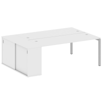 Metal System Quattro Р. ст. с шкафом-купе на П-образном м/к 50БП.РС-СШК-1.5 Т Акация/Антрацит металл 2210*1475*750