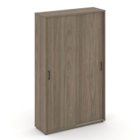 Шкаф-купе с полками Style Project SN.SHK-001 / Акация Лорка – Белый – Черные ручки / 1200×400×1982 Шкаф-купе с полками Style Project SN.SHK-001 / Акация Лорка – Белый – Черные ручки / 1200×400×1982