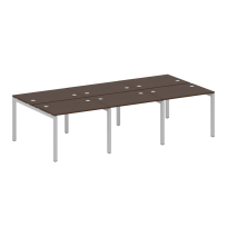 Metal System Quattro Р. ст. на 6 раб. места на П-образном м/к 50БП.СМ-6.1 Акация/Антрацит металл 3000*1475*750 Metal System Quattro Р. ст. на 6 раб. места на П-образном м/к 50БП.СМ-6.1 Акация/Антрацит металл 3000*1475*750