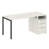 Metal System Quattro Р. ст. с тумбой на П-образном м/к 40БП.РС-СТП-1.2 Акация/Антрацит металл 1612*720*750 Metal System Quattro Р. ст. с тумбой на П-образном м/к 40БП.РС-СТП-1.2 Акация/Антрацит металл 1612*720*750
