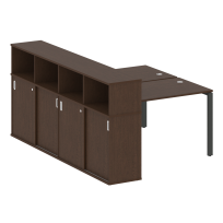 Бенч-стол на П-образном м/к с опорным шкафом-купе Metal system quattro 40×40 БП.РС-СШК-4.2 Т Акация/Антрацит металл 1610*2332*1098 Бенч-стол на П-образном м/к с опорным шкафом-купе Metal system quattro 40×40 БП.РС-СШК-4.2 Т Акация/Антрацит металл 1610*2332*1098