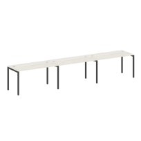 Metal System Quattro Р. ст. на 3 раб. места на П-образном м/к 40БП.СМ-3.3 Акация/Антрацит металл 4200*720*750 Metal System Quattro Р. ст. на 3 раб. места на П-образном м/к 40БП.СМ-3.3 Акация/Антрацит металл 4200*720*750