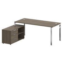 Metal System Direct Стол руководителя с тумбой левый БГ.СРТ-5.8 (L) Акация/Нерж. сталь 1900*1620*750 Metal System Direct Стол руководителя с тумбой левый БГ.СРТ-5.8 (L) Акация/Нерж. сталь 1900*1620*750
