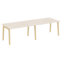 Onix Wood Стол переговорный (2 столешницы) OW.PRG-2.3 Белый бриллиант/Дуб светлый/Белый металл 2760*980*750 Onix Wood Стол переговорный (2 столешницы) OW.PRG-2.3 Белый бриллиант/Дуб светлый/Белый металл 2760*980*750