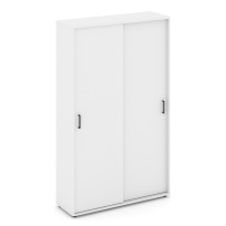 Шкаф-купе с полками Style Project SN.SHK-001 / Акация Лорка – Белый – Черные ручки / 1200×400×1982 Шкаф-купе с полками Style Project SN.SHK-001 / Акация Лорка – Белый – Черные ручки / 1200×400×1982